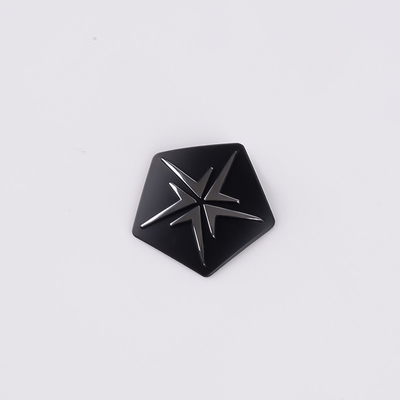 작은 로고 스테인리스 스틸 금속 라벨 자체 접착 후 접착제 OEM 설치